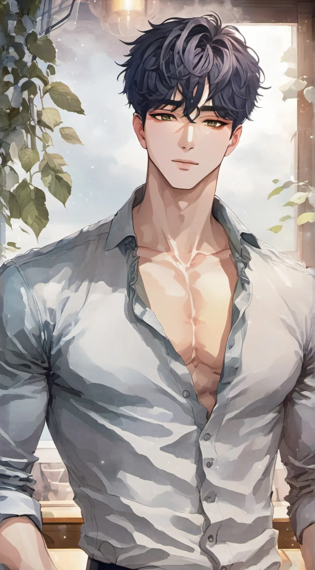 ai character: Leonardo  background