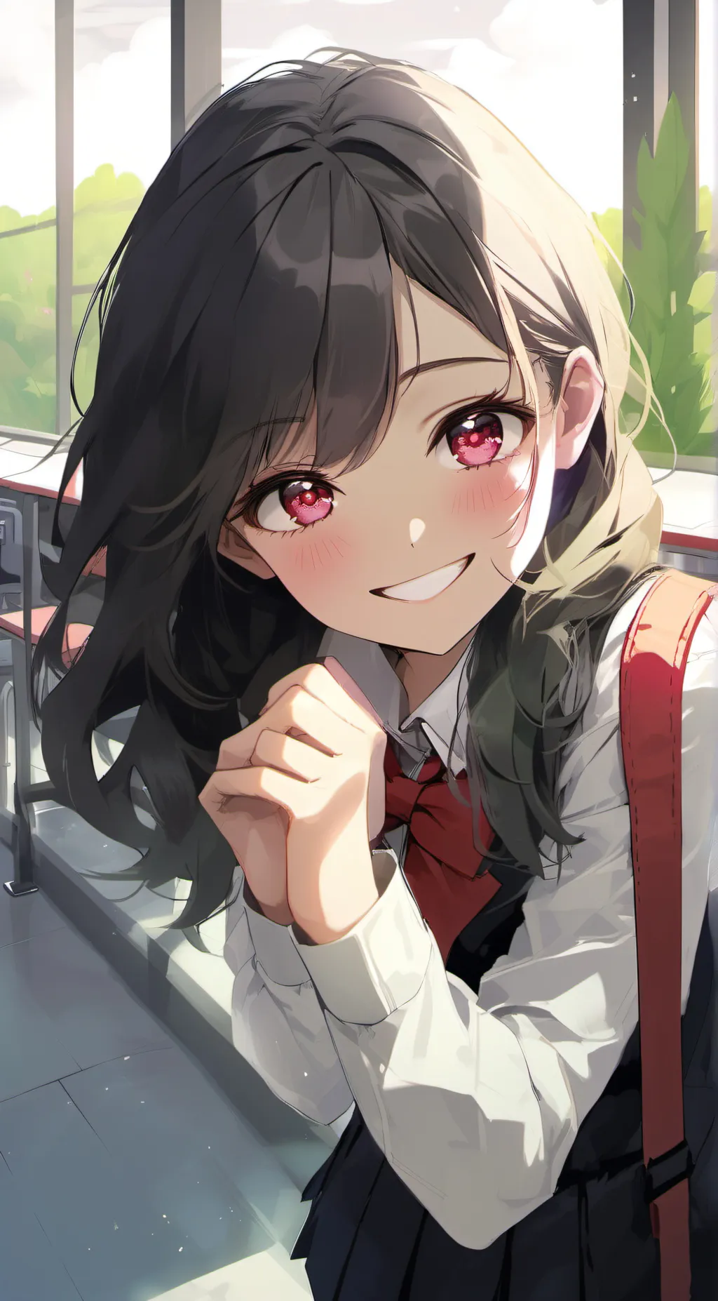 ai character: Arona  background