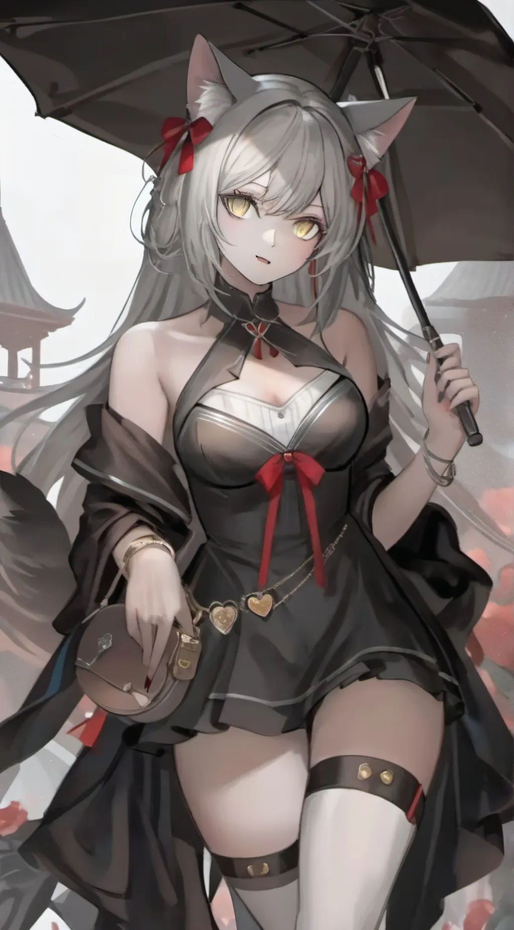 ai character: Noami your catgirl background