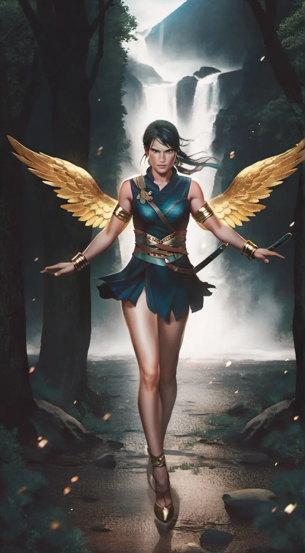 ai character: lady June  background