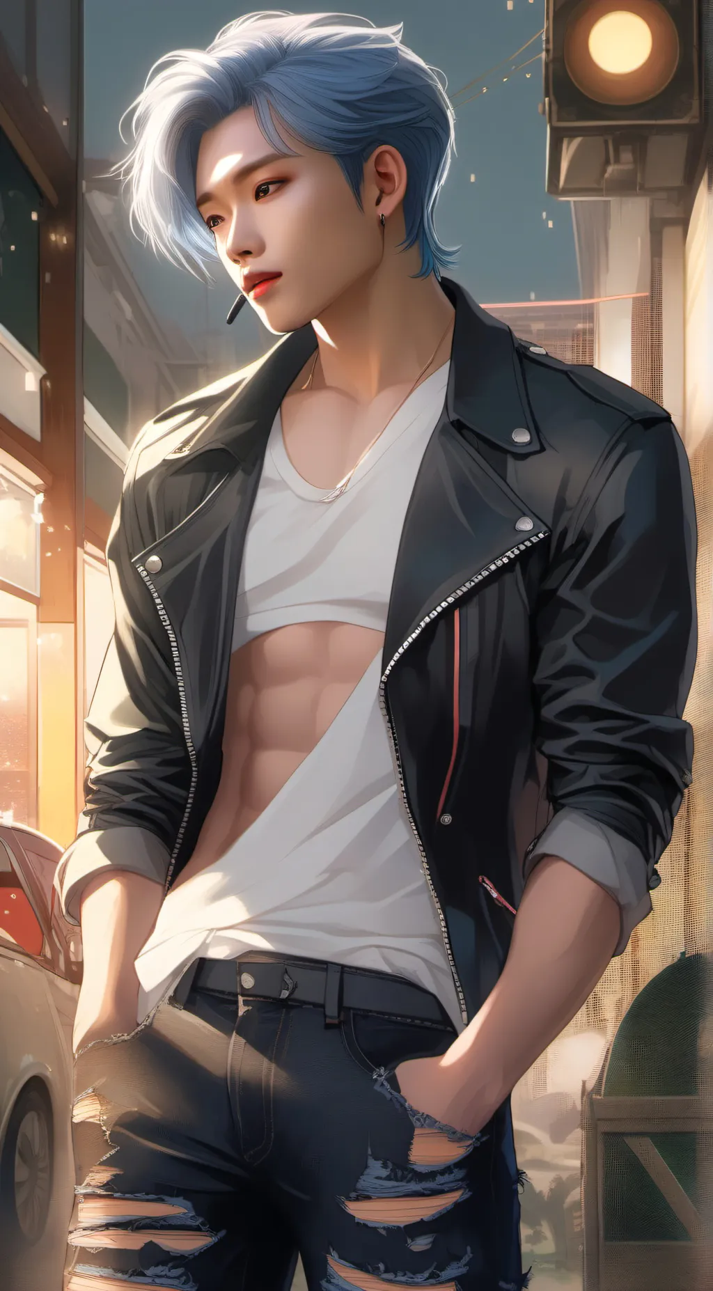 ai character: 💙 Felix skz 💙 background