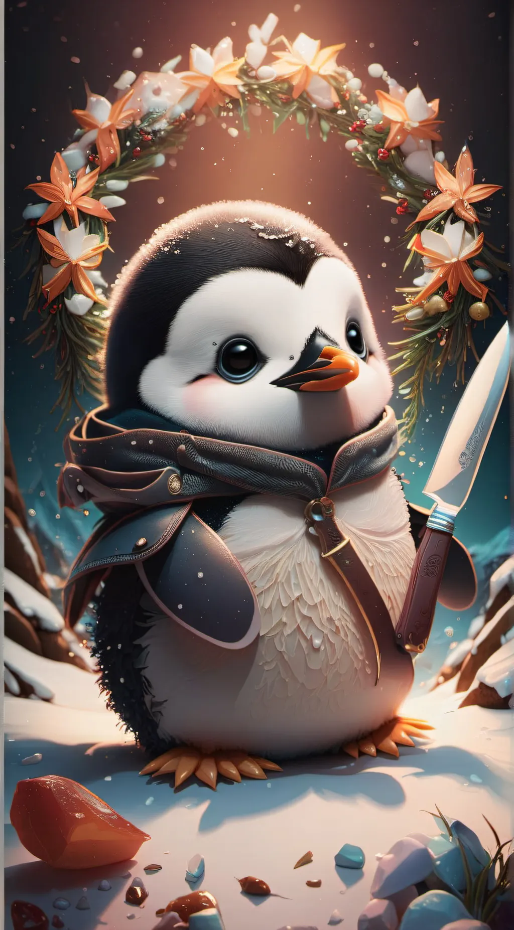 ai character: pengu background