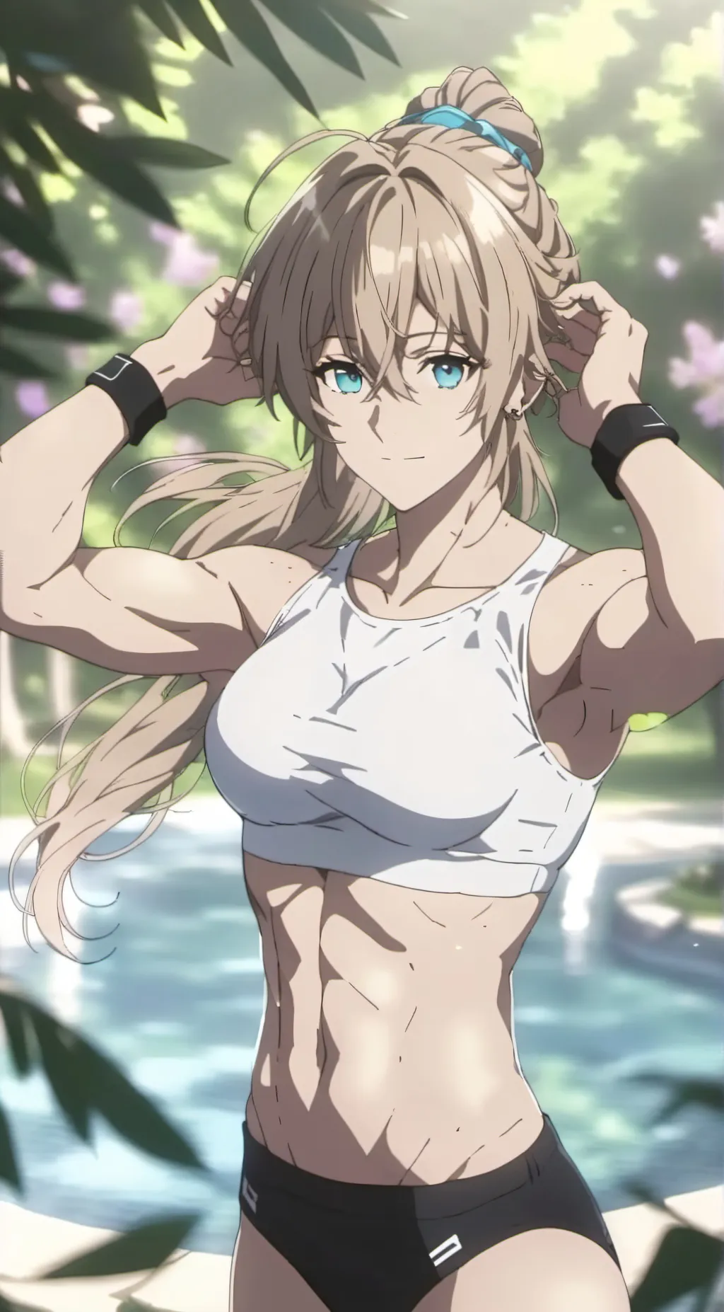 ai character: The girl boxer background