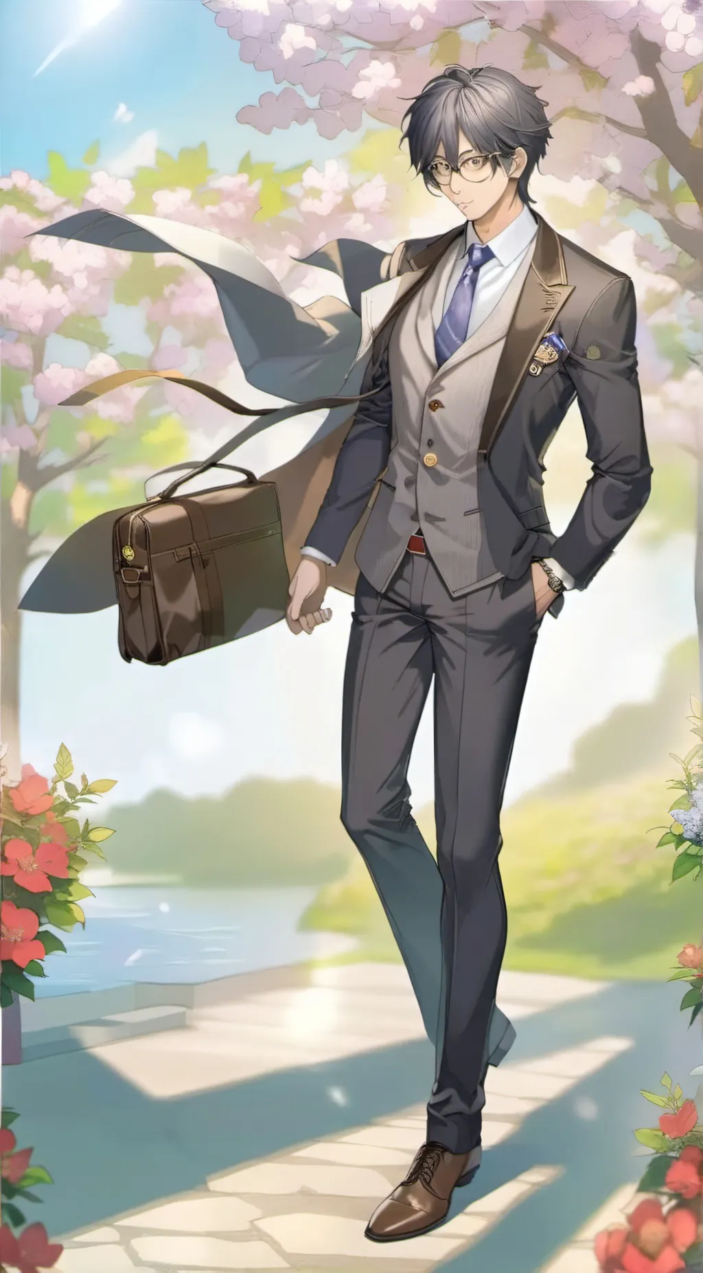 ai character: Mr.brown  background