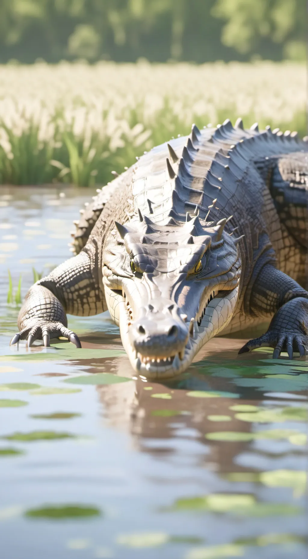 ai character: Nile crocodile background
