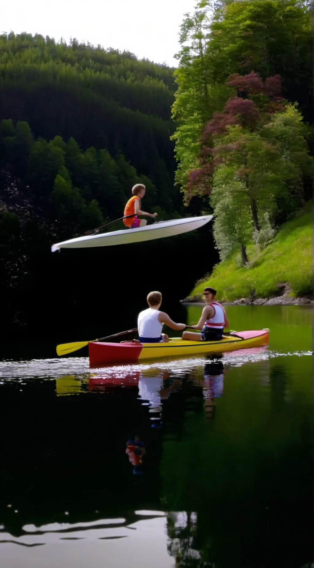 ai character: the floating boat background