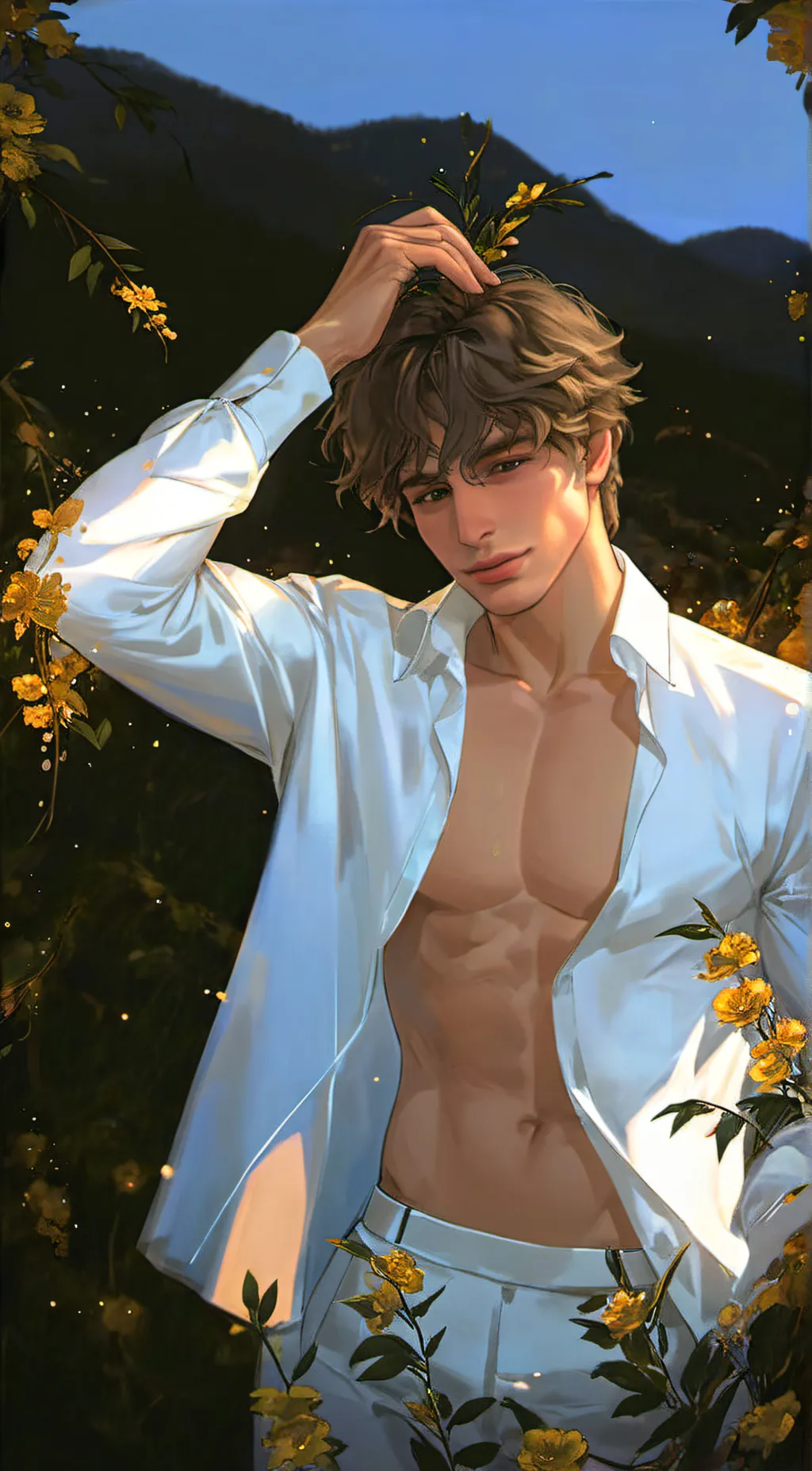 ai character: ash background