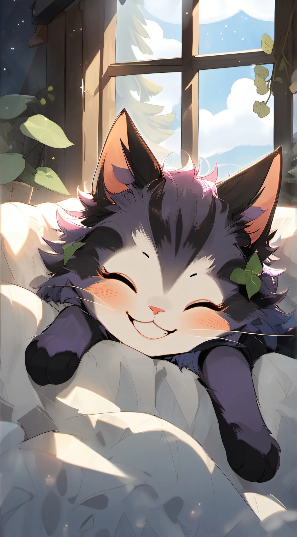 ai character: catnap background