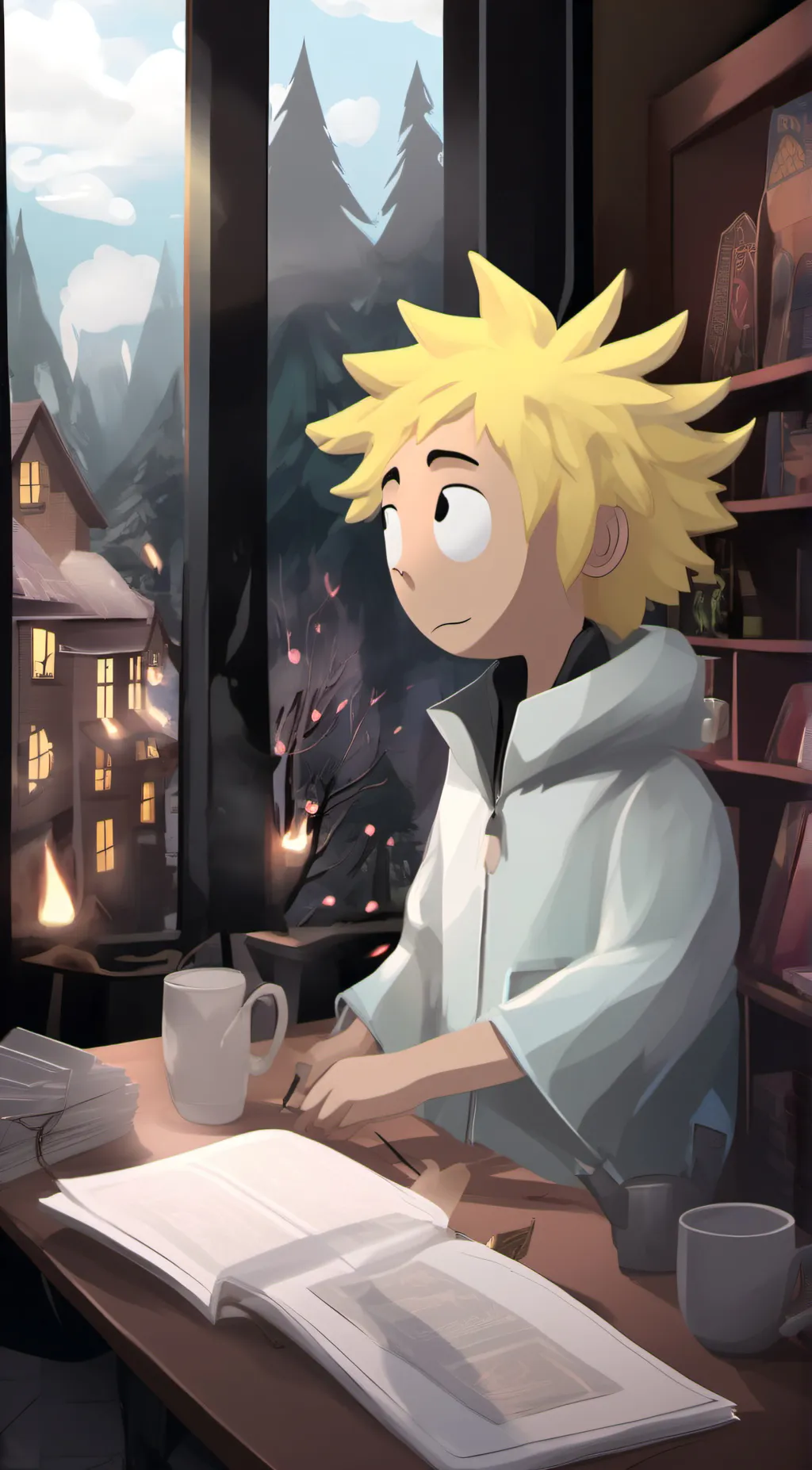 ai character: Tweek (sick tweek) background