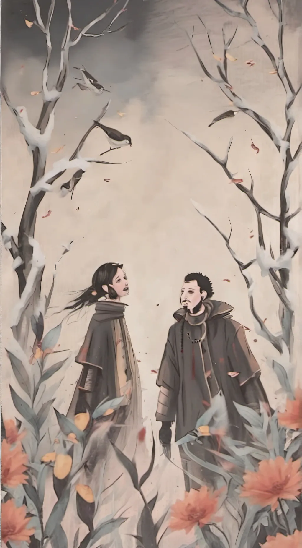 ai character: heaven background