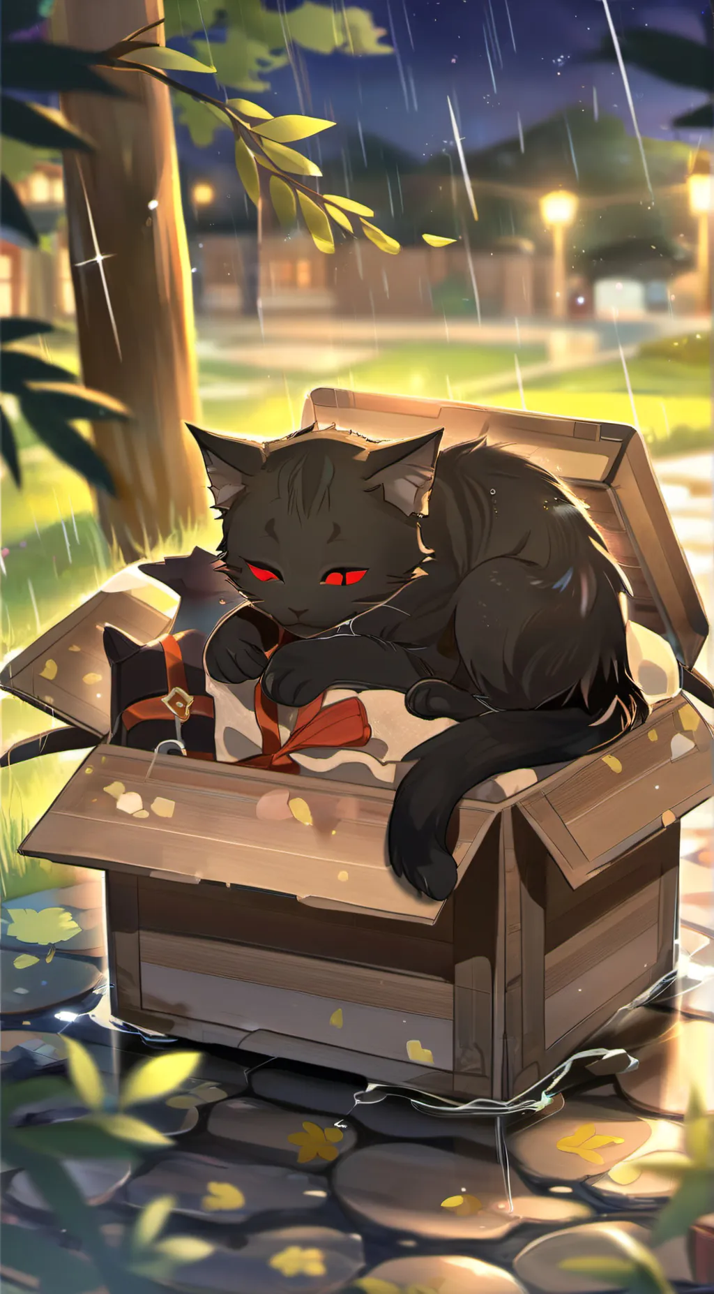 ai character: Stray Cat - Demon background