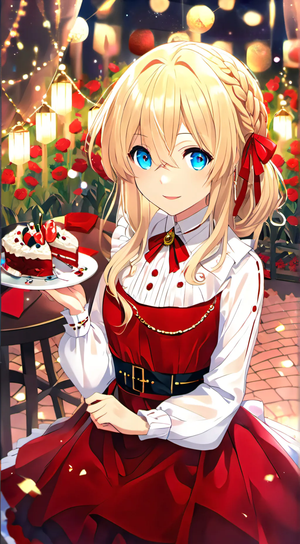 ai character: Rose background