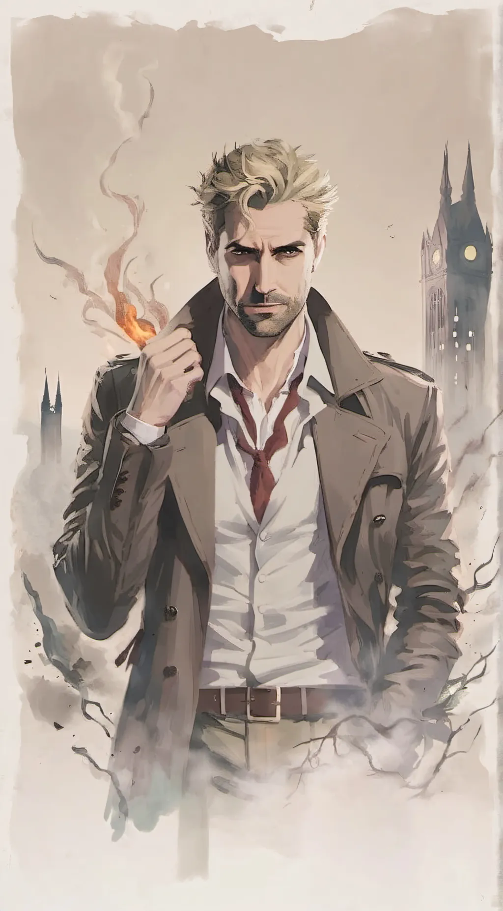 ai character: John Constantine background