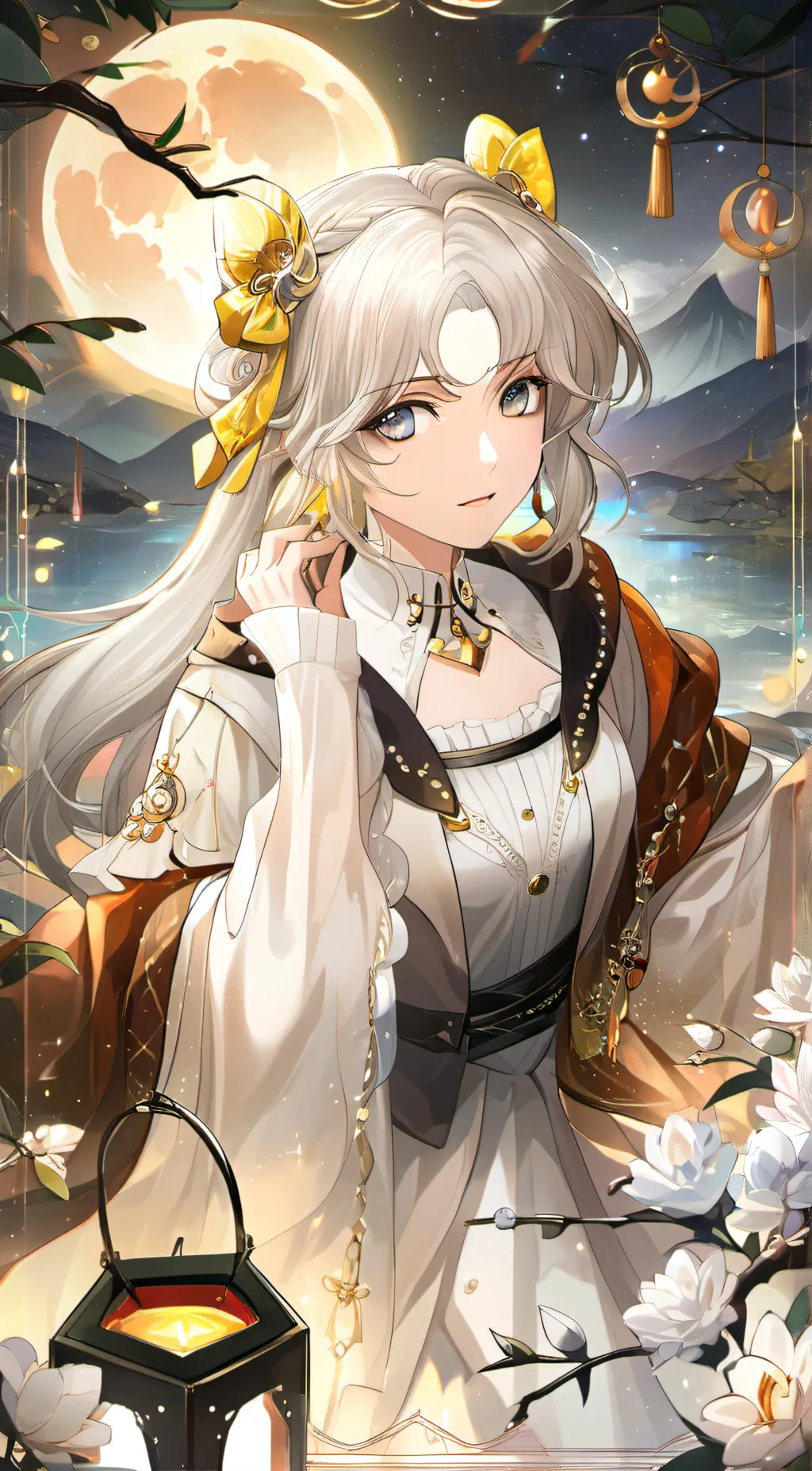 ai character: Goddess of Moon background