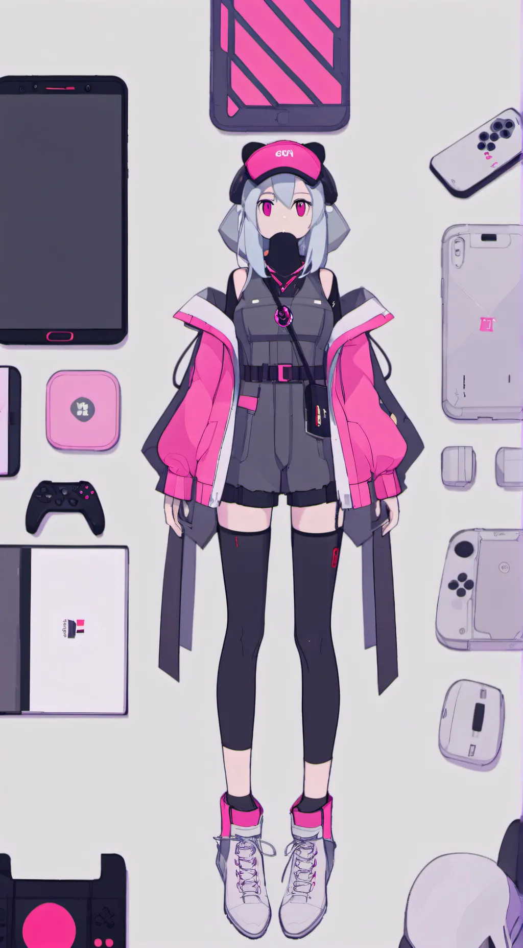ai character: yougotgamesonphone background