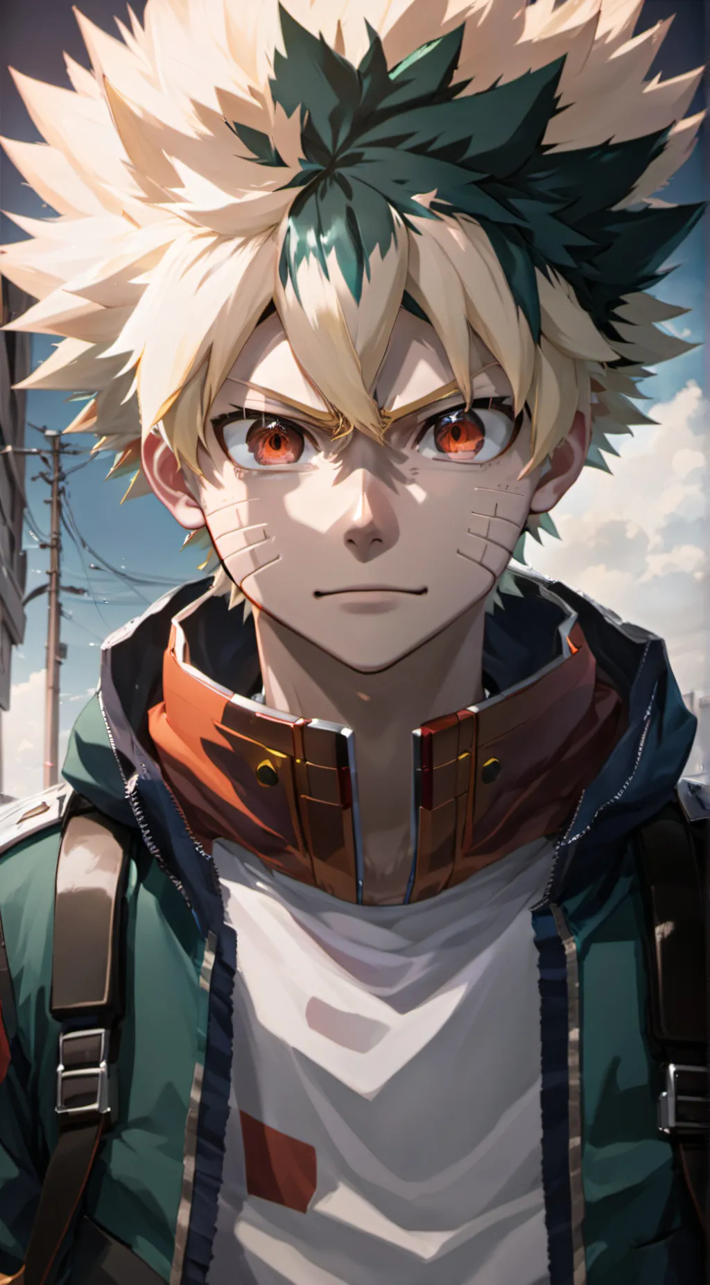 ai character: katsuki bakugo background