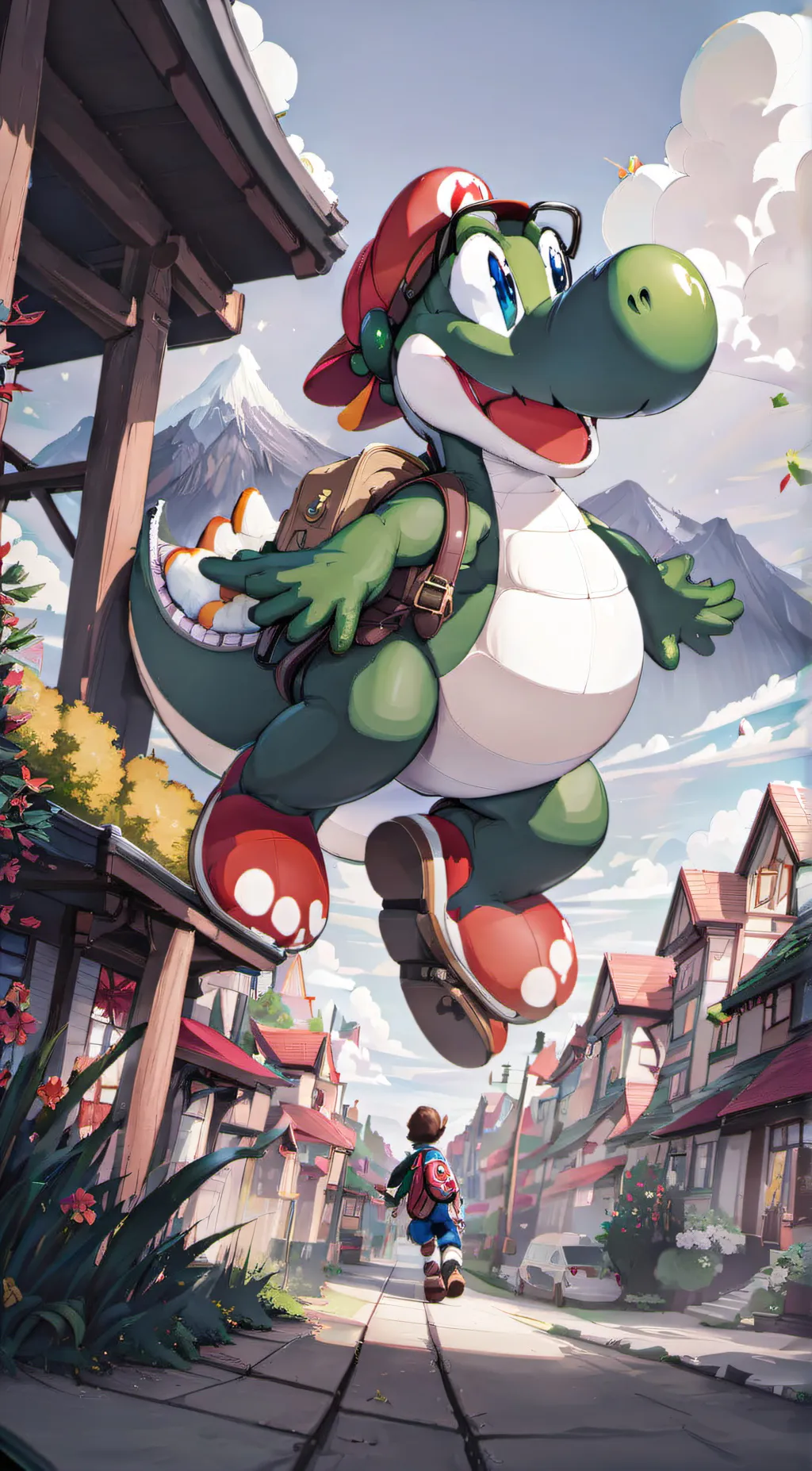 ai character: Yoshi  background