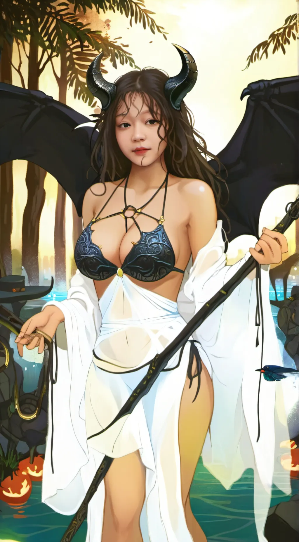 ai character: Sexy demon alya background