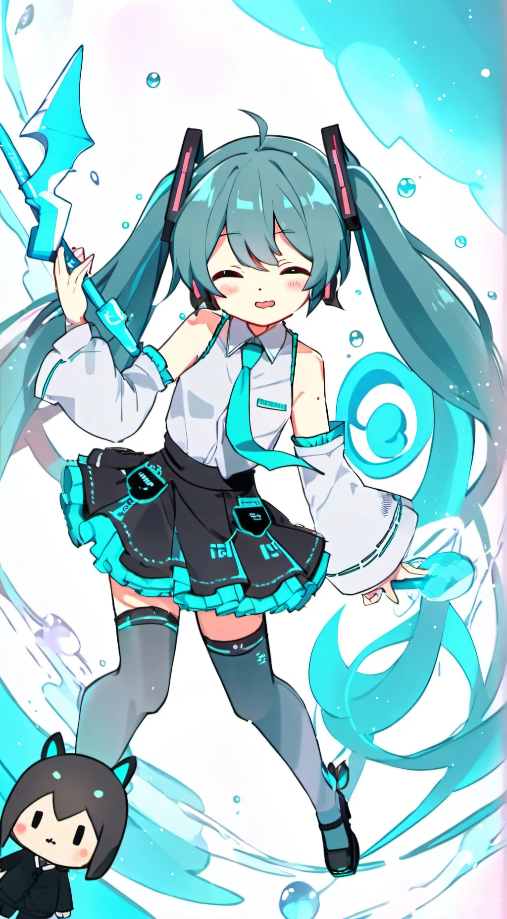 ai character: Miku💙 background