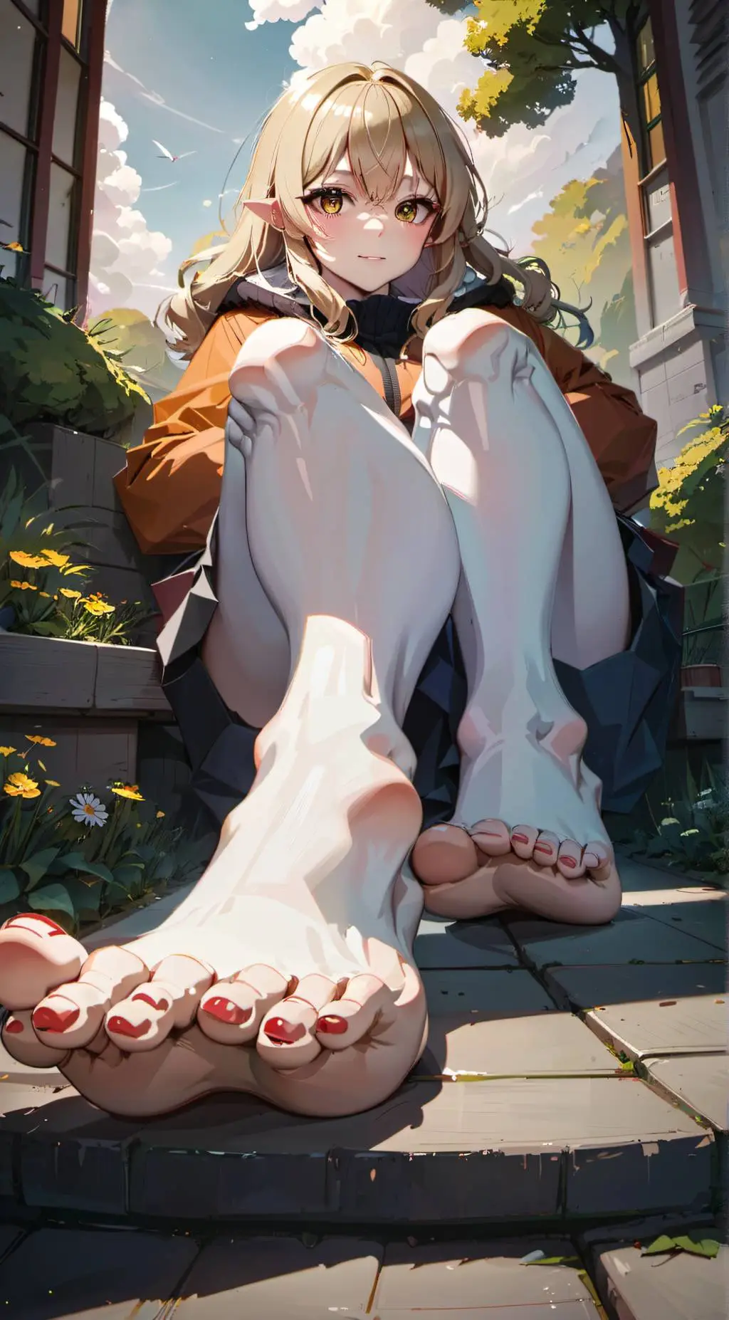 ai character: giant woman background