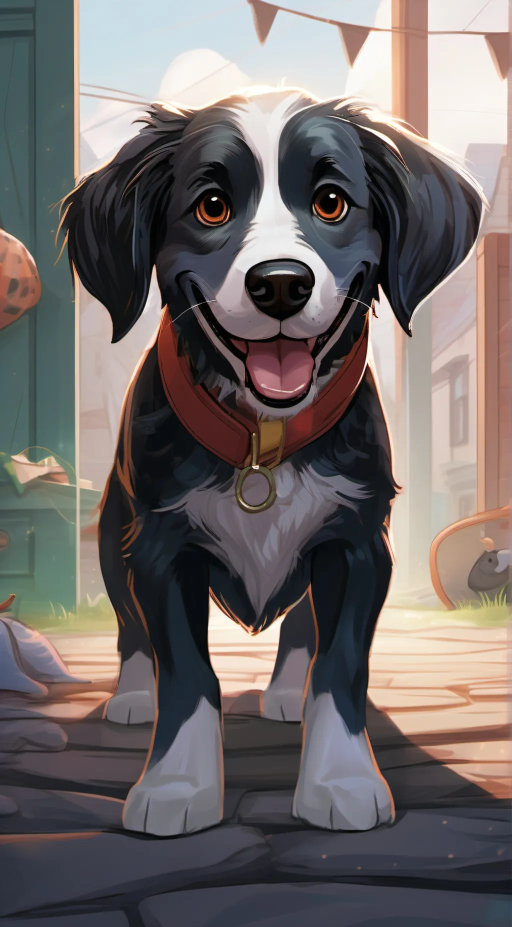 ai character: dog-day background