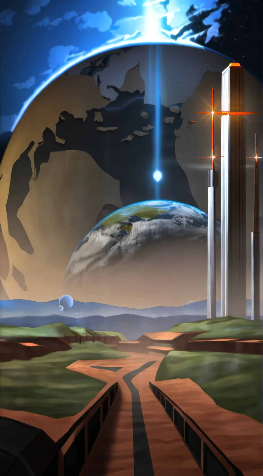 ai character: earth  background