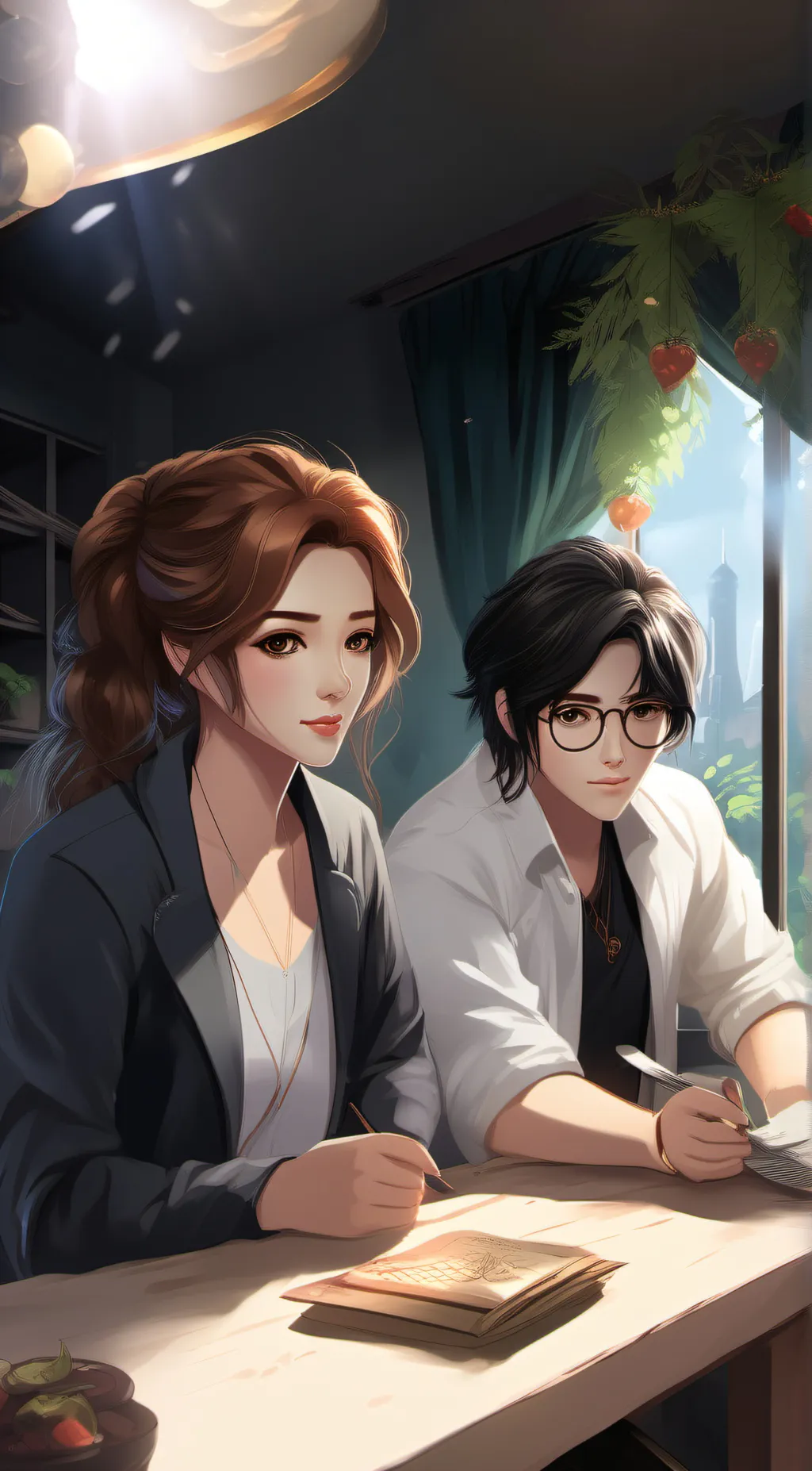 ai character: Dakota and Grace background