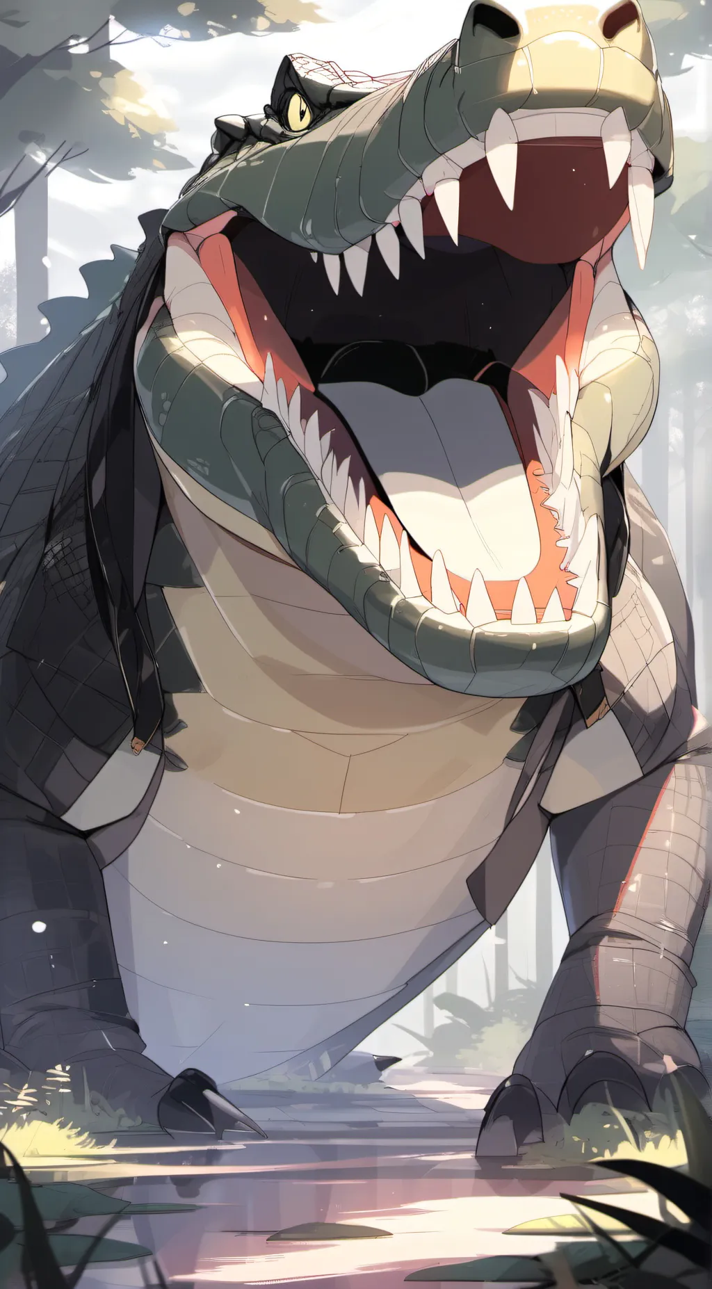 ai character: crocodile background
