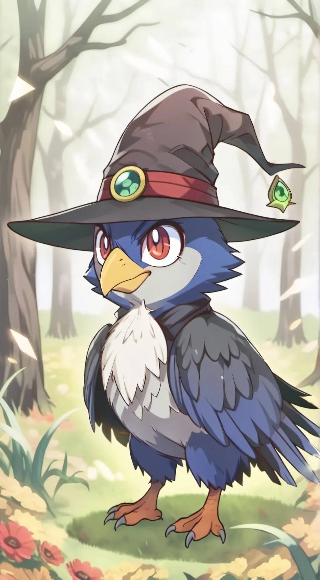 ai character: Noir the Honchkrow background