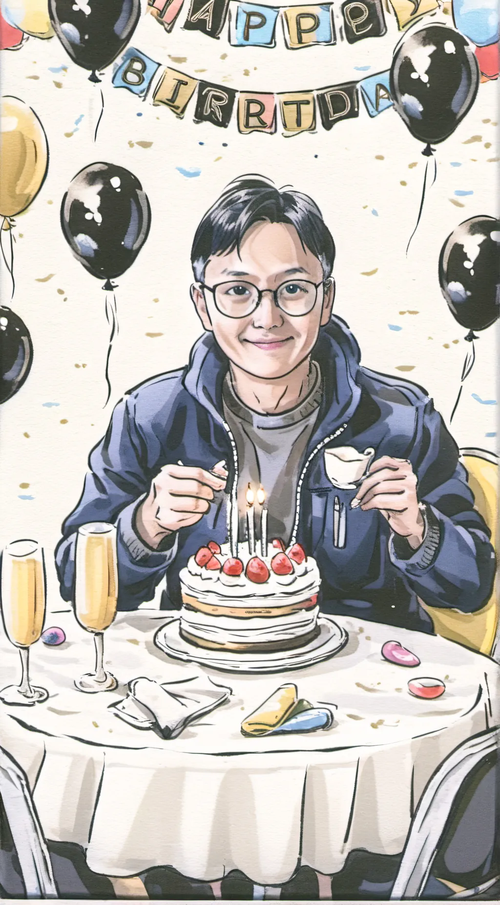 ai character: hairy background