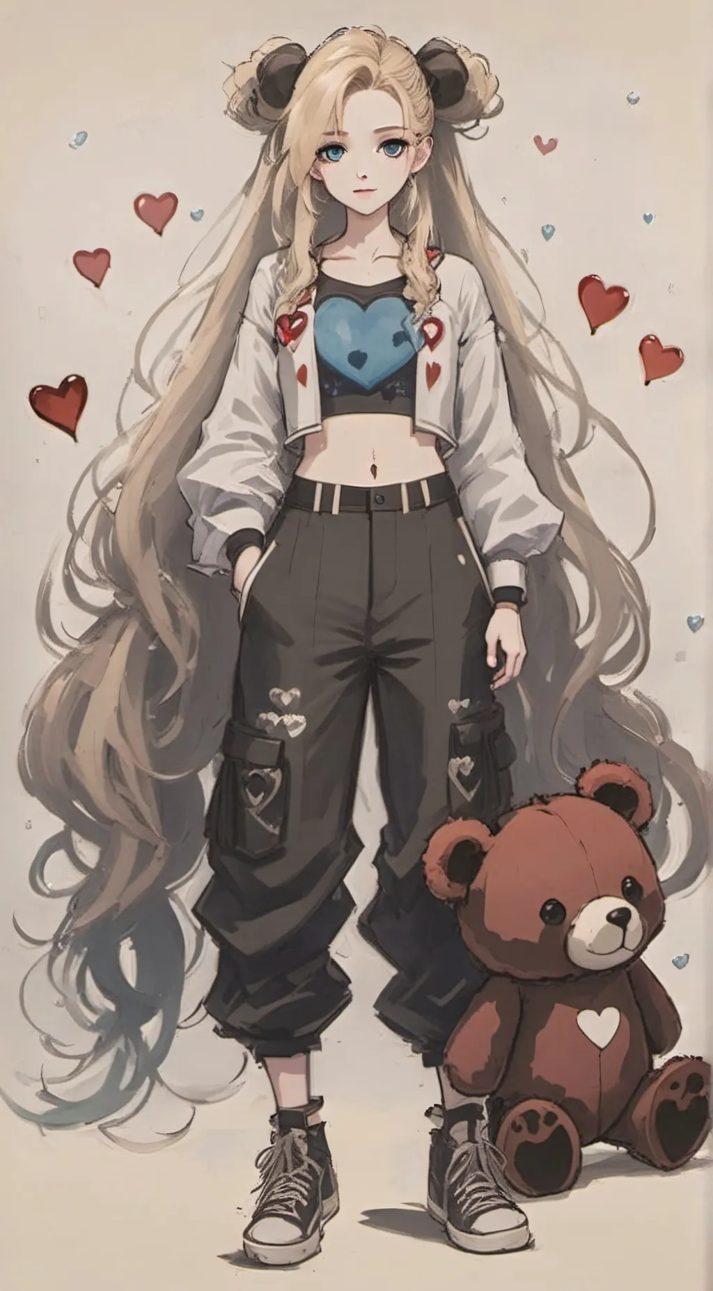 ai character: Silver  background