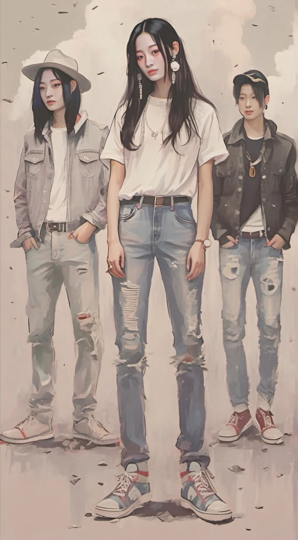 ai character: New jeans  background