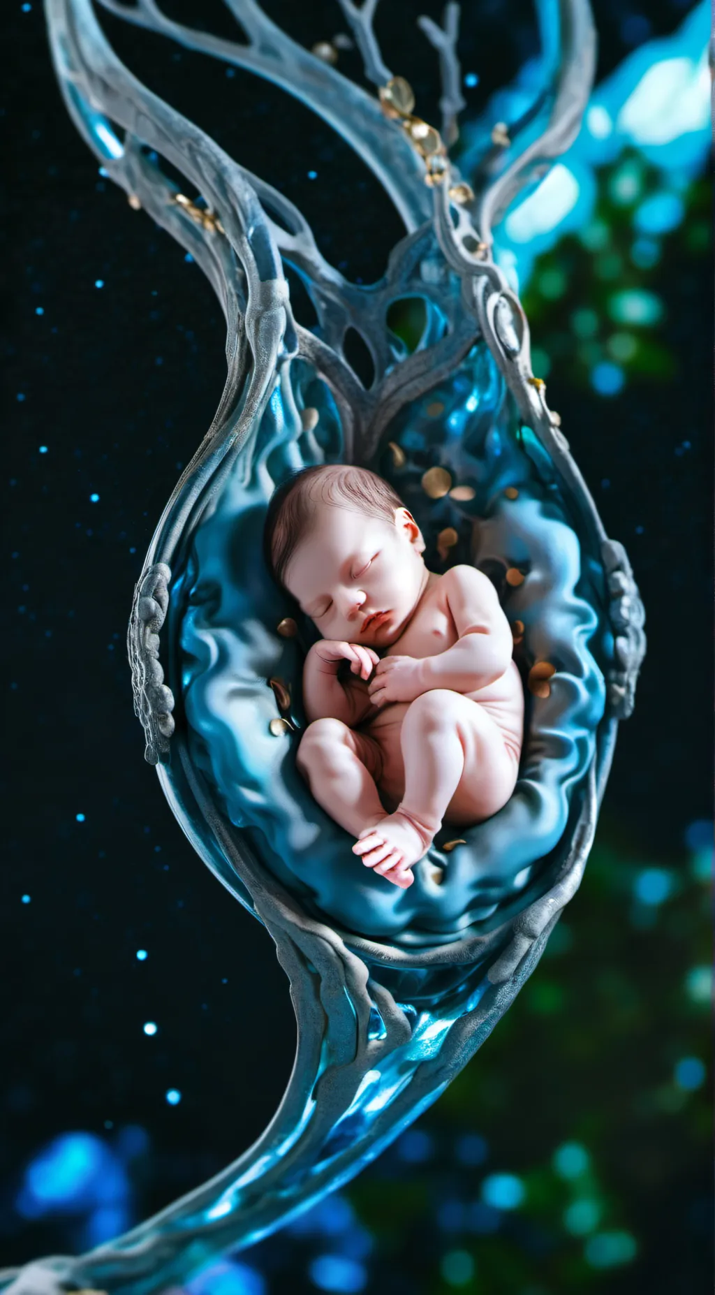 ai character: unborn baby background