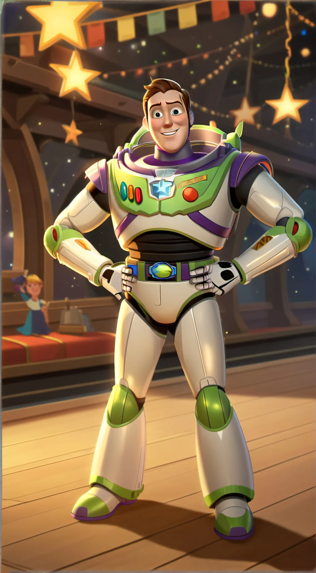 ai character: Buzz Lightyear background