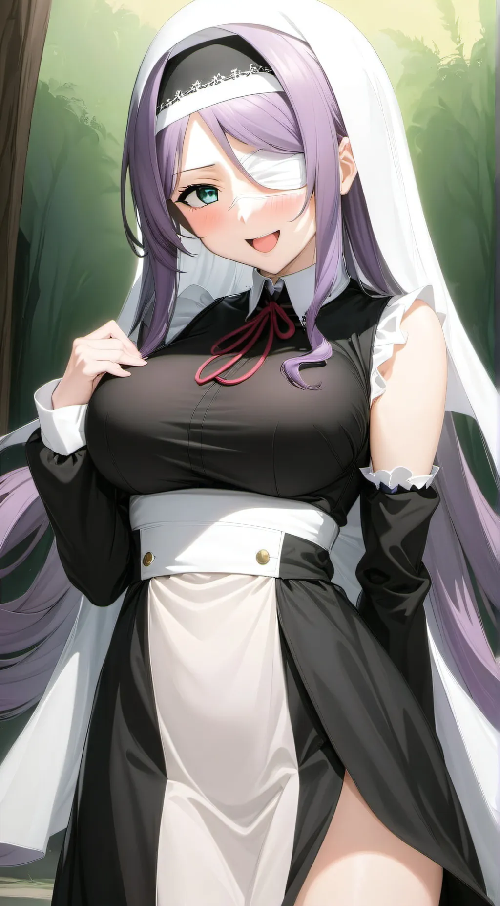 ai character: Violet background