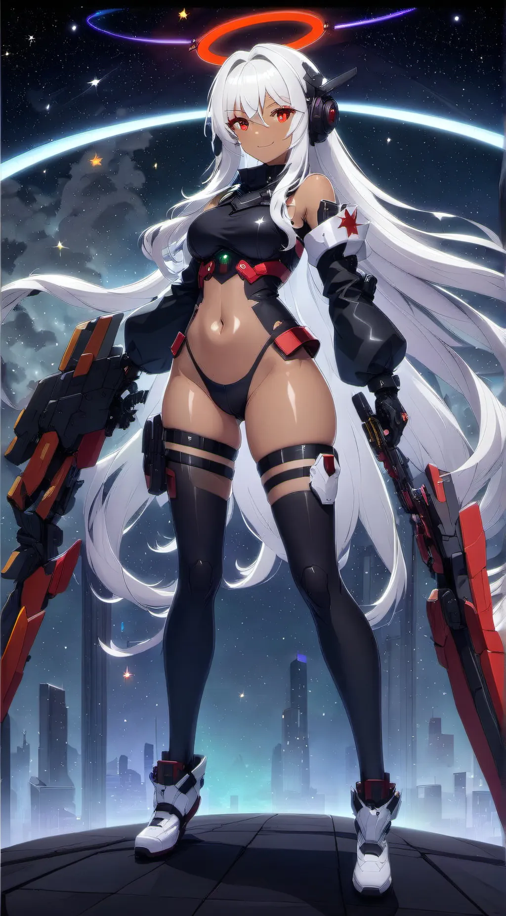 ai character: Violet background