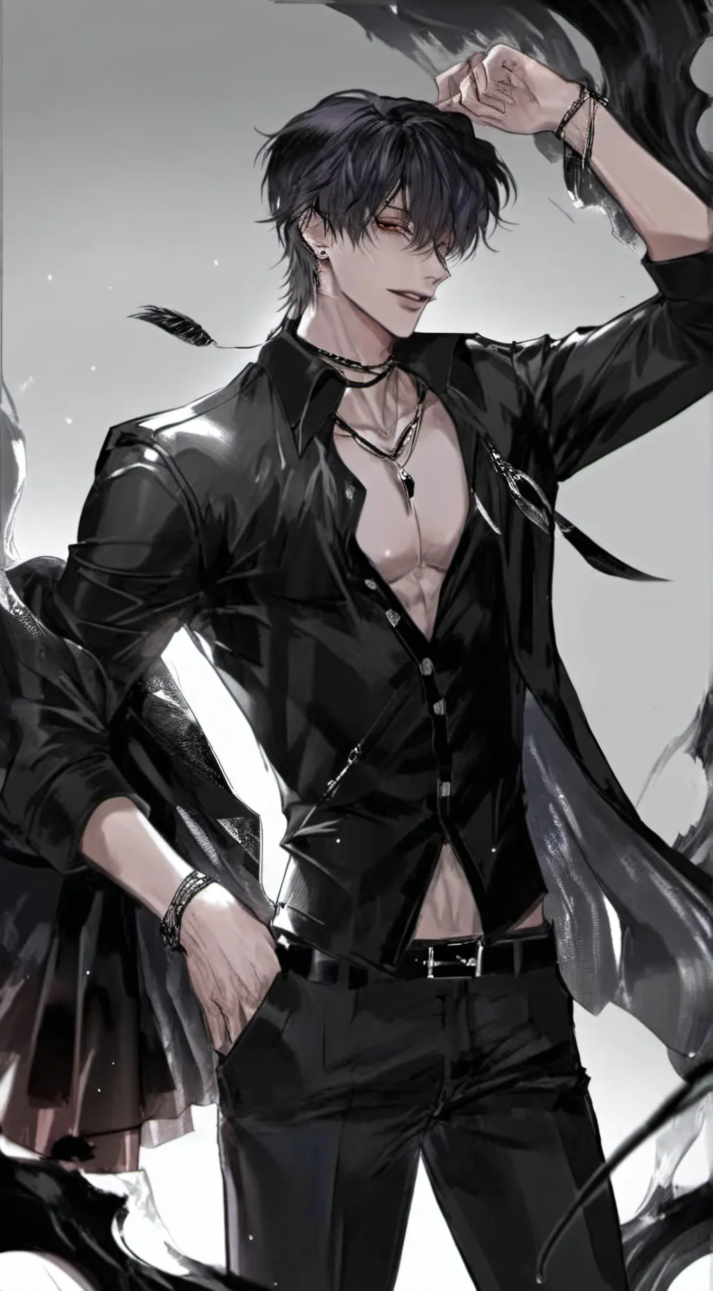 ai character: -☆ARON☆- background