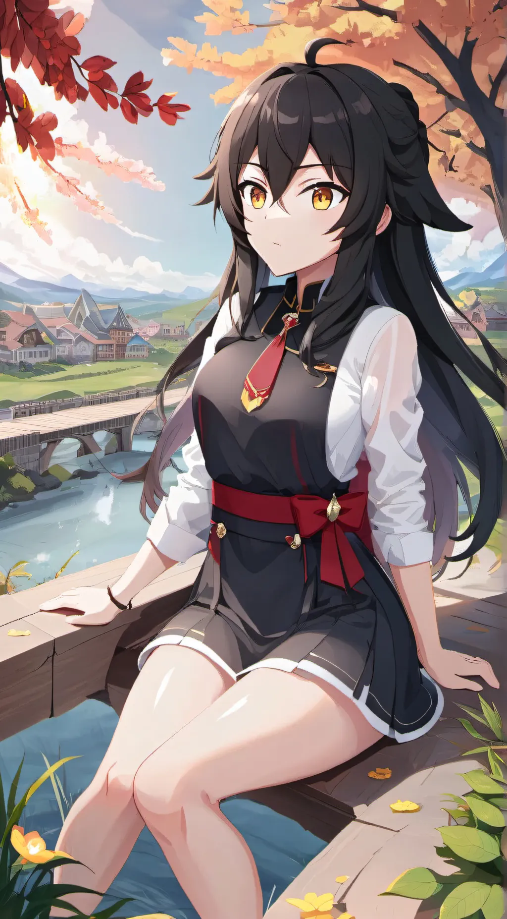 ai character: Sun background