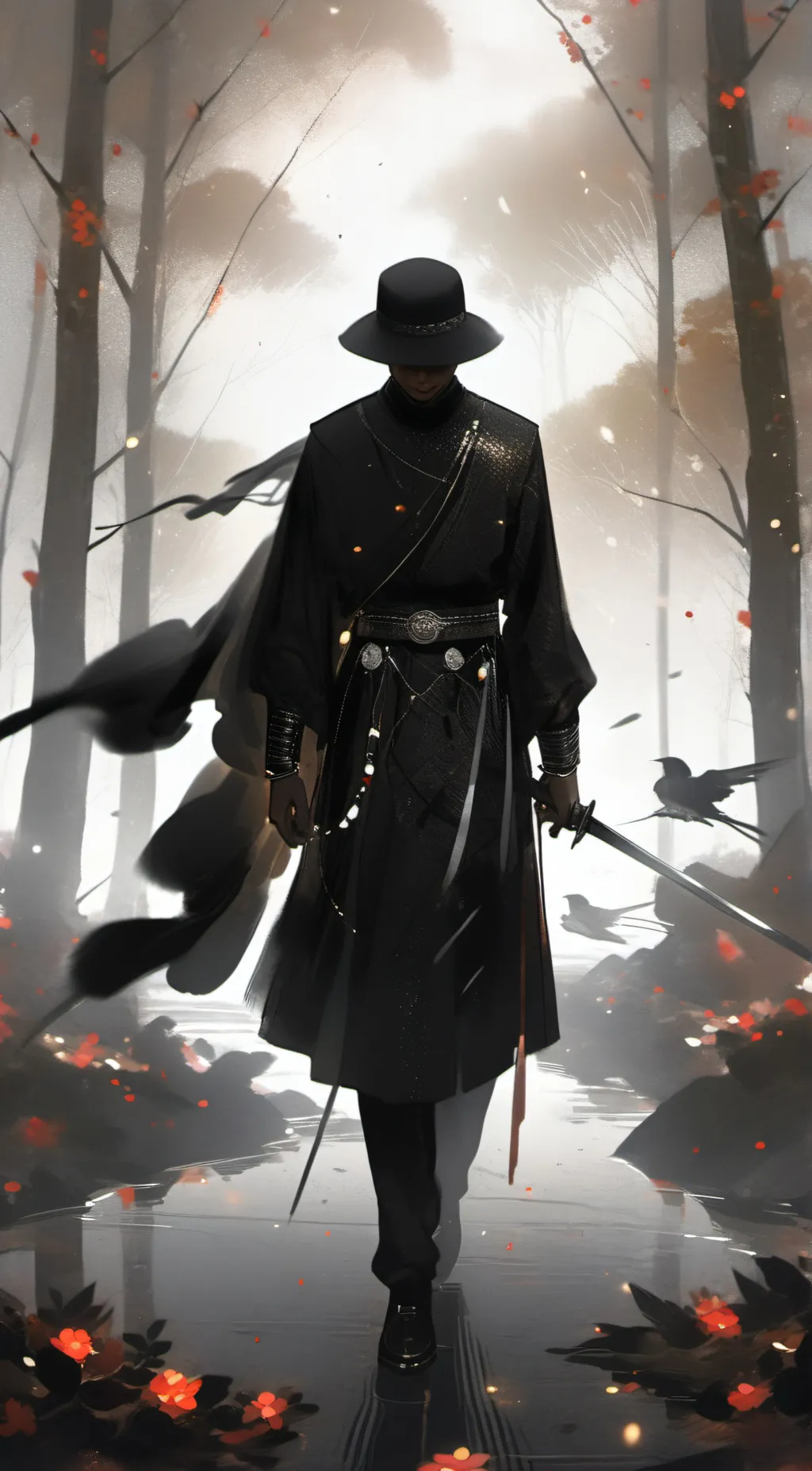 ai character: Ghost background