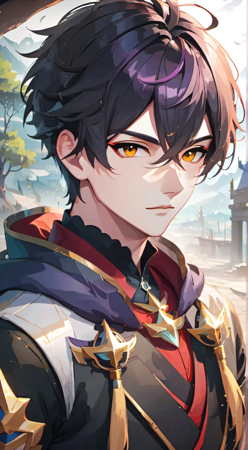 ai character: Louei Murasaki background