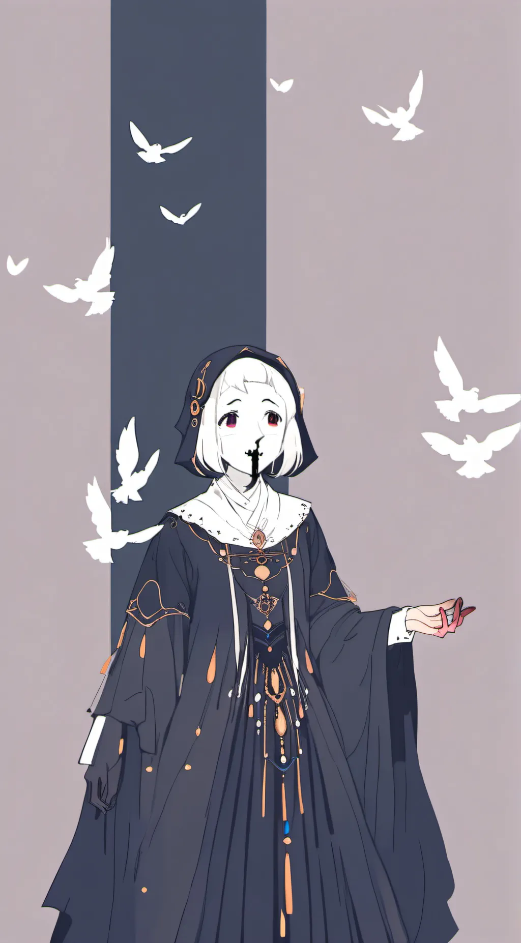 ai character: ink play (haunted) background