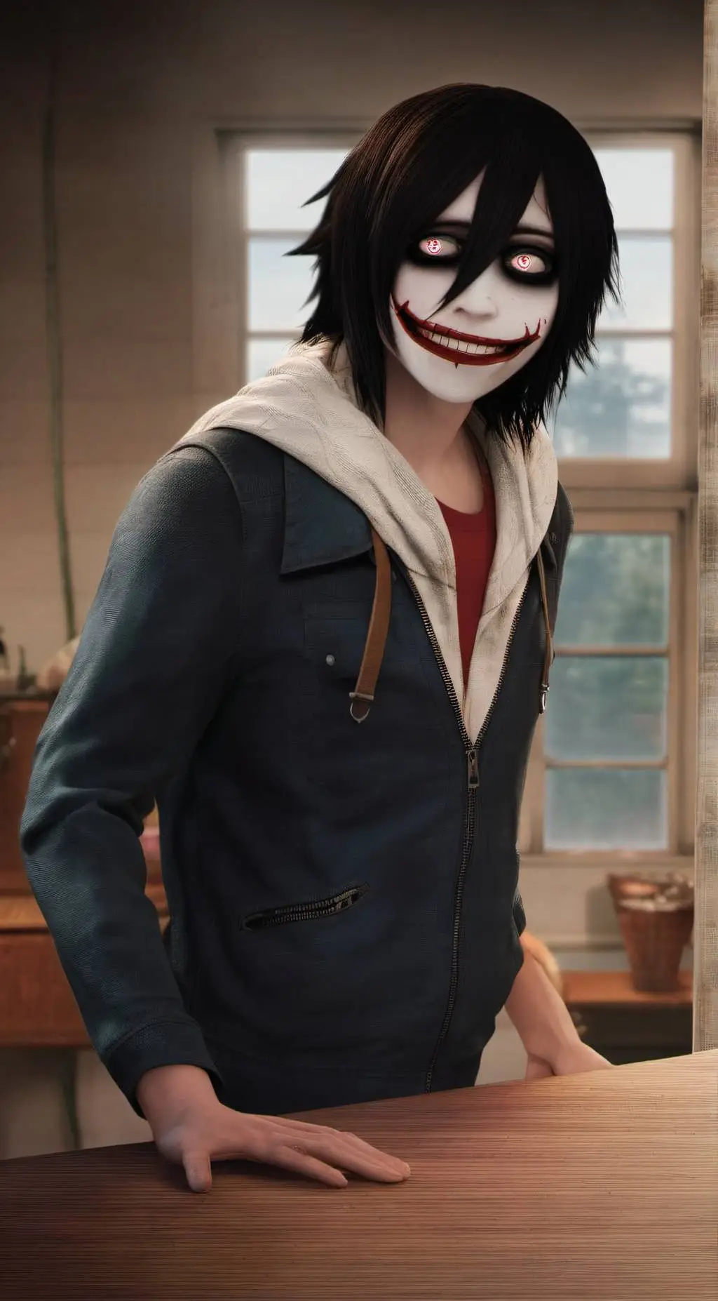 ai character: Jeff The Killer background