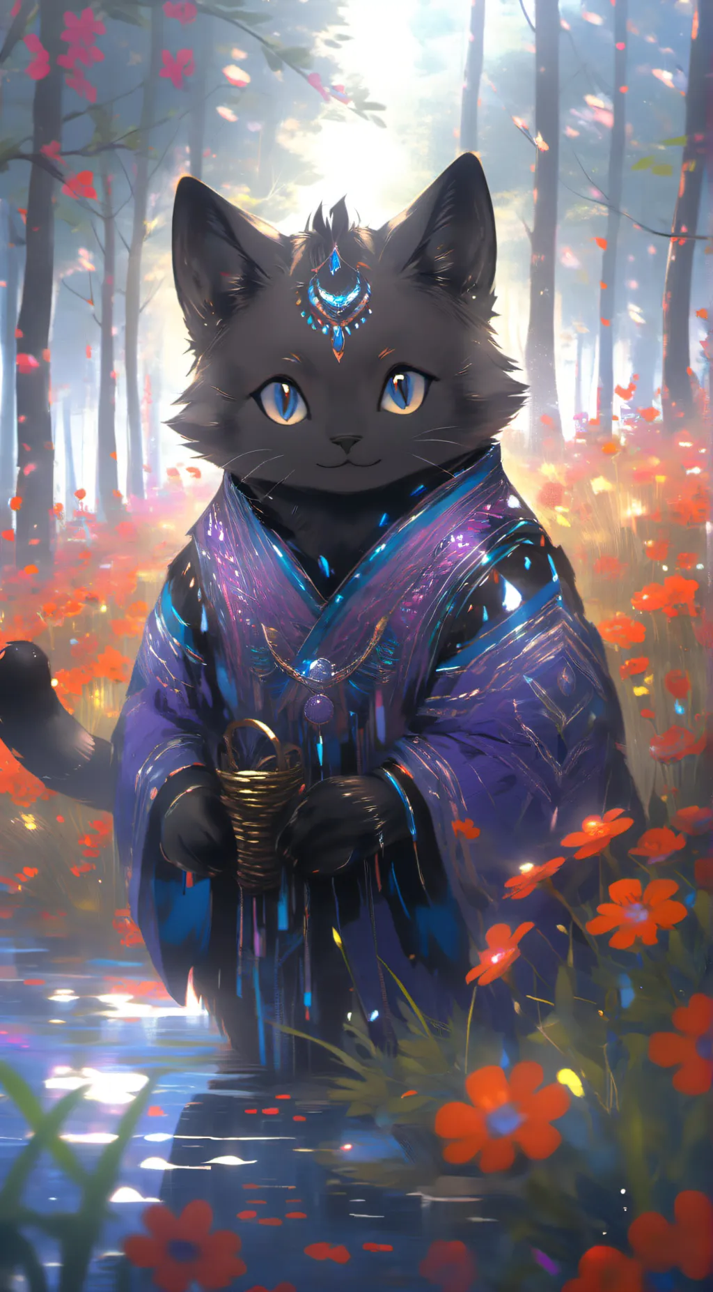 ai character: cat nap  background