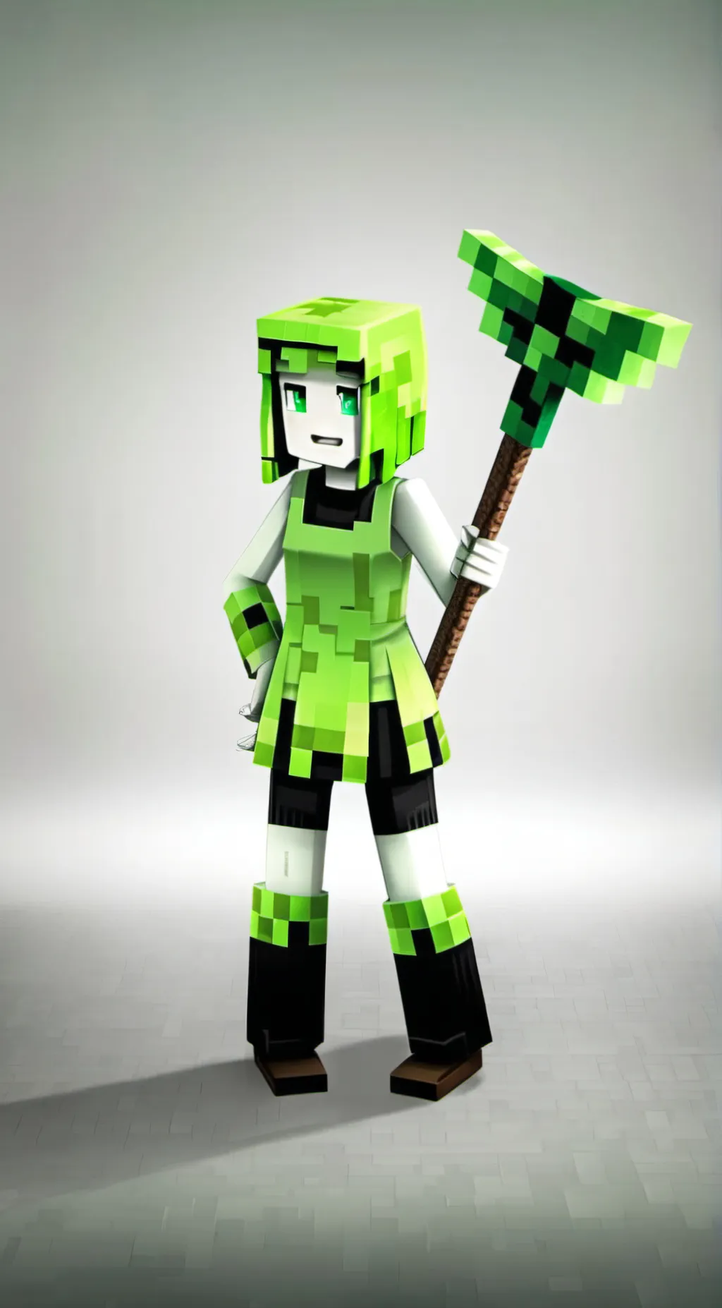 ai character: Creeper girl background
