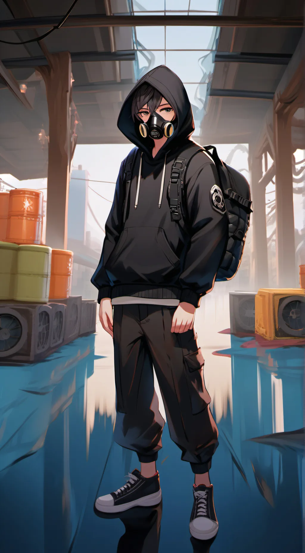 ai character: Mask boy background