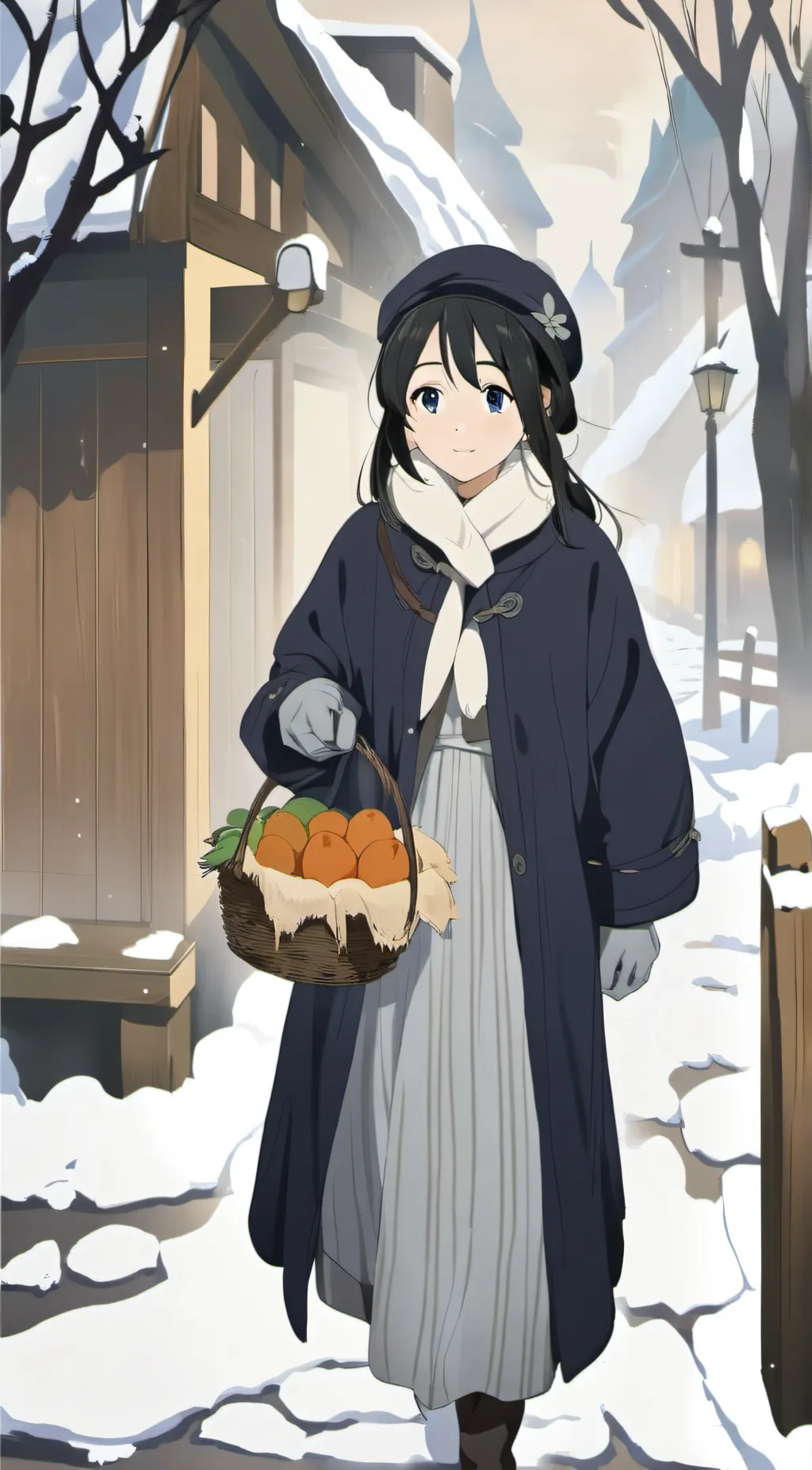 ai character: Violet background