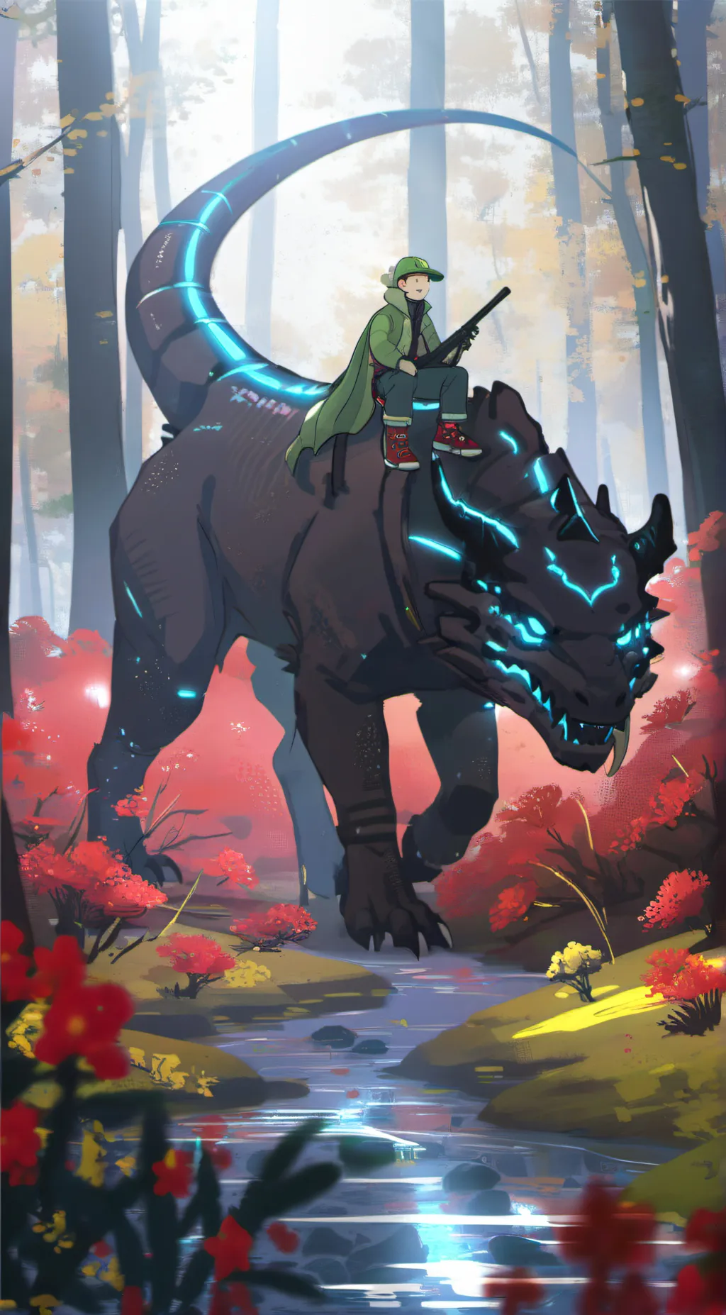 ai character: Dianosaures background