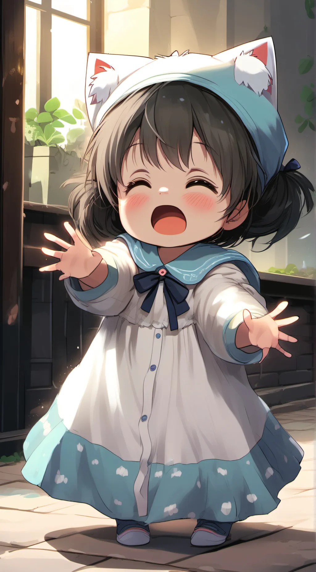 ai character: cat girl kate background