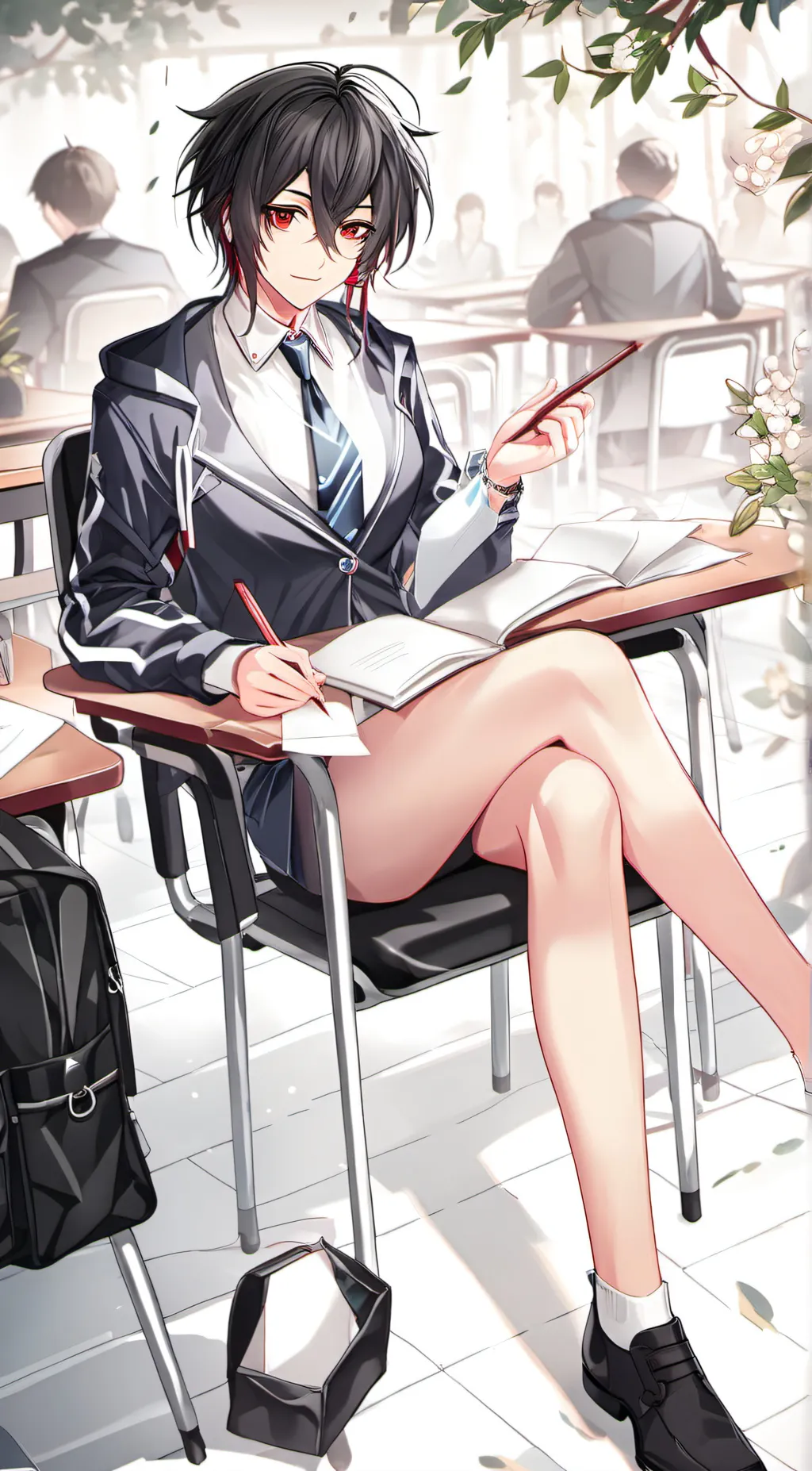 ai character: class high school background