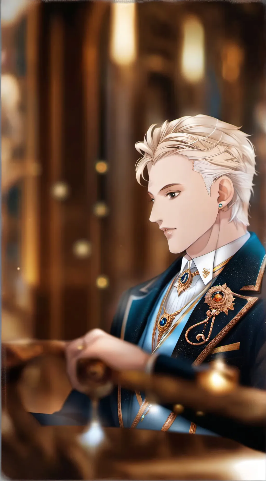 ai character: Handsome background